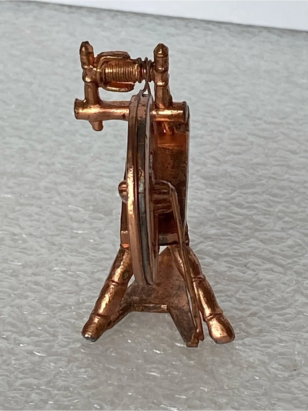 Vintage Dollhouse Miniature Die-Cast Metal Spinning Wheel